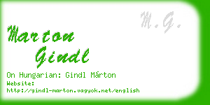 marton gindl business card