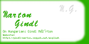 marton gindl business card